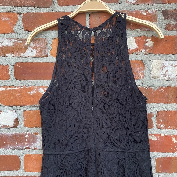 J.Crew Pamela Lace Maxi Dress Gown Black Size 8 Formal Wedding Guest - Picture 5 of 10